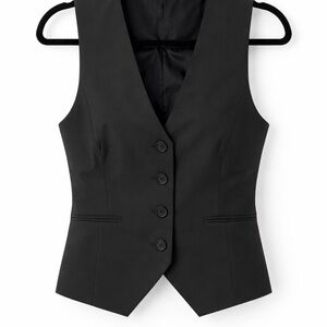 SHEIN Black Buttoned Vest